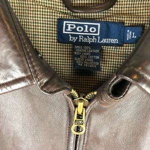 Polo leather jacket men’s